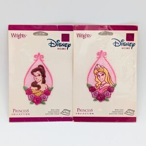 Wrights Disney Princess Iron On Patch Lot 2 Belle Cinderella Applique Sealed New